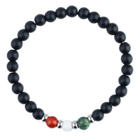 THE PALESTINE BEADED BRACELET 2 (BLACK)