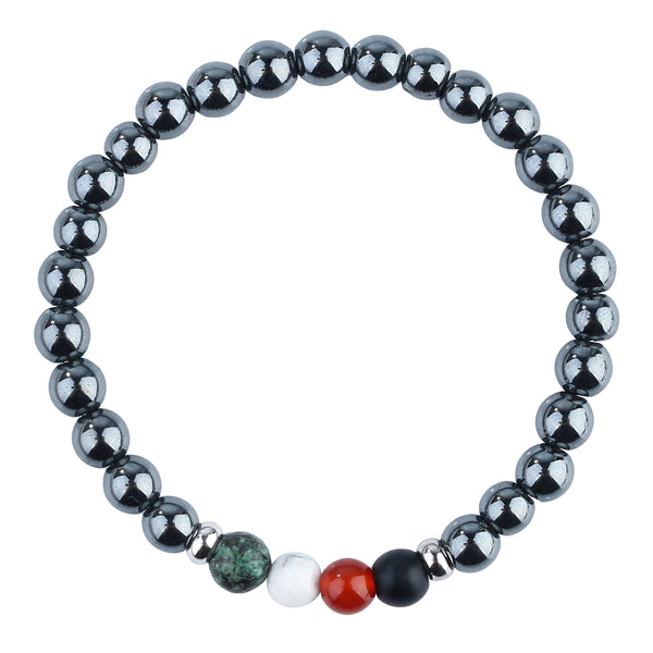 THE PALESTINE BEADED BRACELET 1 (HEMATITE)