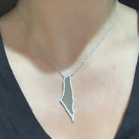 THE LUXE PALESTINE MAP NECKLACE | فلسطين